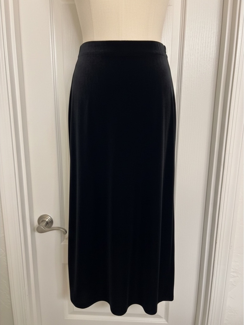 Notations Black Velvet Maxi Skirt